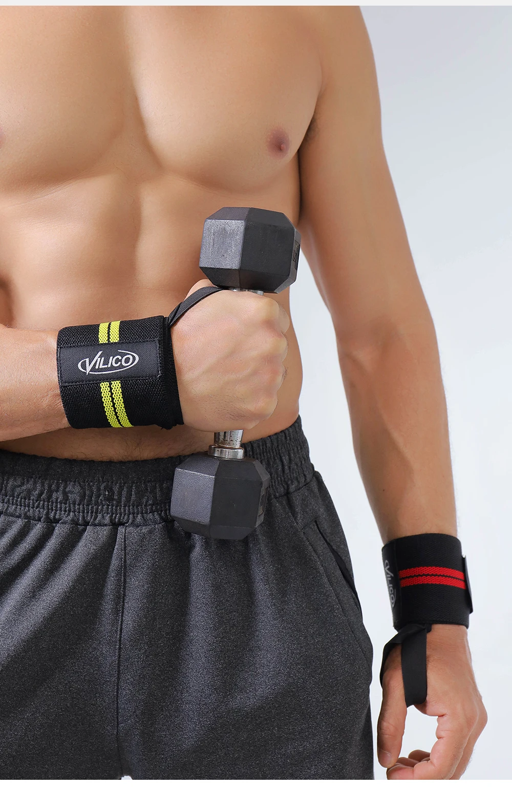 1Piece- Wristband Wrist Support Brace Straps Extra Strength Weight Lifting Wrist Wraps Bandage Fitness Gym Training