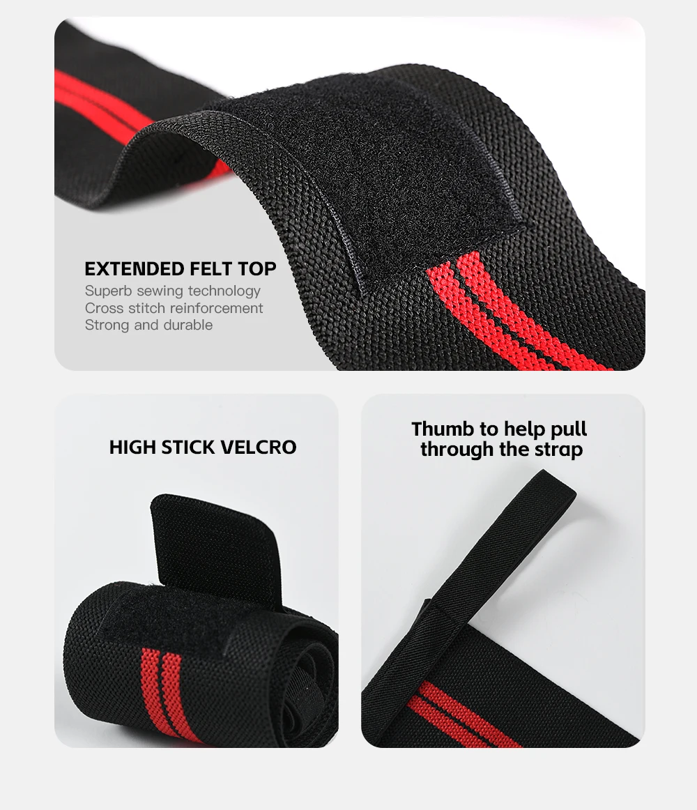 1Piece- Wristband Wrist Support Brace Straps Extra Strength Weight Lifting Wrist Wraps Bandage Fitness Gym Training