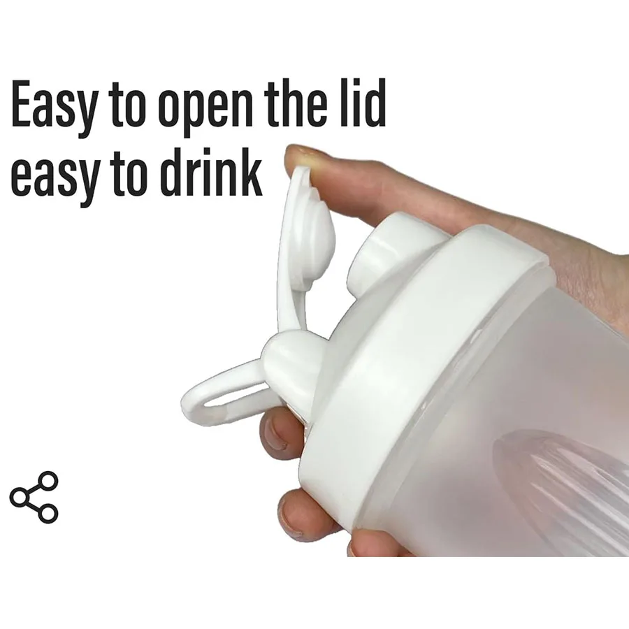 28 oz Carrying Ring Shaker - Graduated Protein Powder Shake Mixing Cup, Fitness Cup, Leak Proof with Carrying Handle Sports Mug