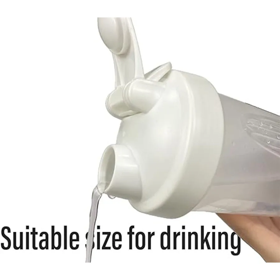 28 oz Carrying Ring Shaker - Graduated Protein Powder Shake Mixing Cup, Fitness Cup, Leak Proof with Carrying Handle Sports Mug