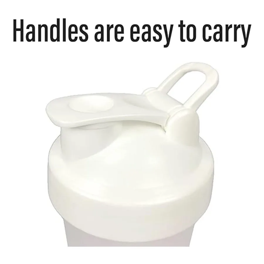 28 oz Carrying Ring Shaker - Graduated Protein Powder Shake Mixing Cup, Fitness Cup, Leak Proof with Carrying Handle Sports Mug