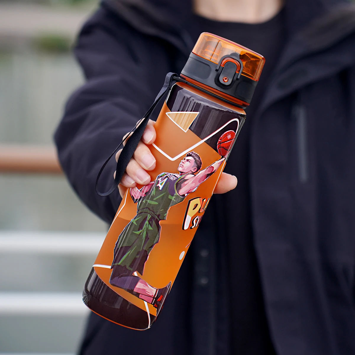 3D Printed Water Bottle Direct Drink Portable Plastic Sports Water Cup for Outdoor Camping Hiking Travel Kettle