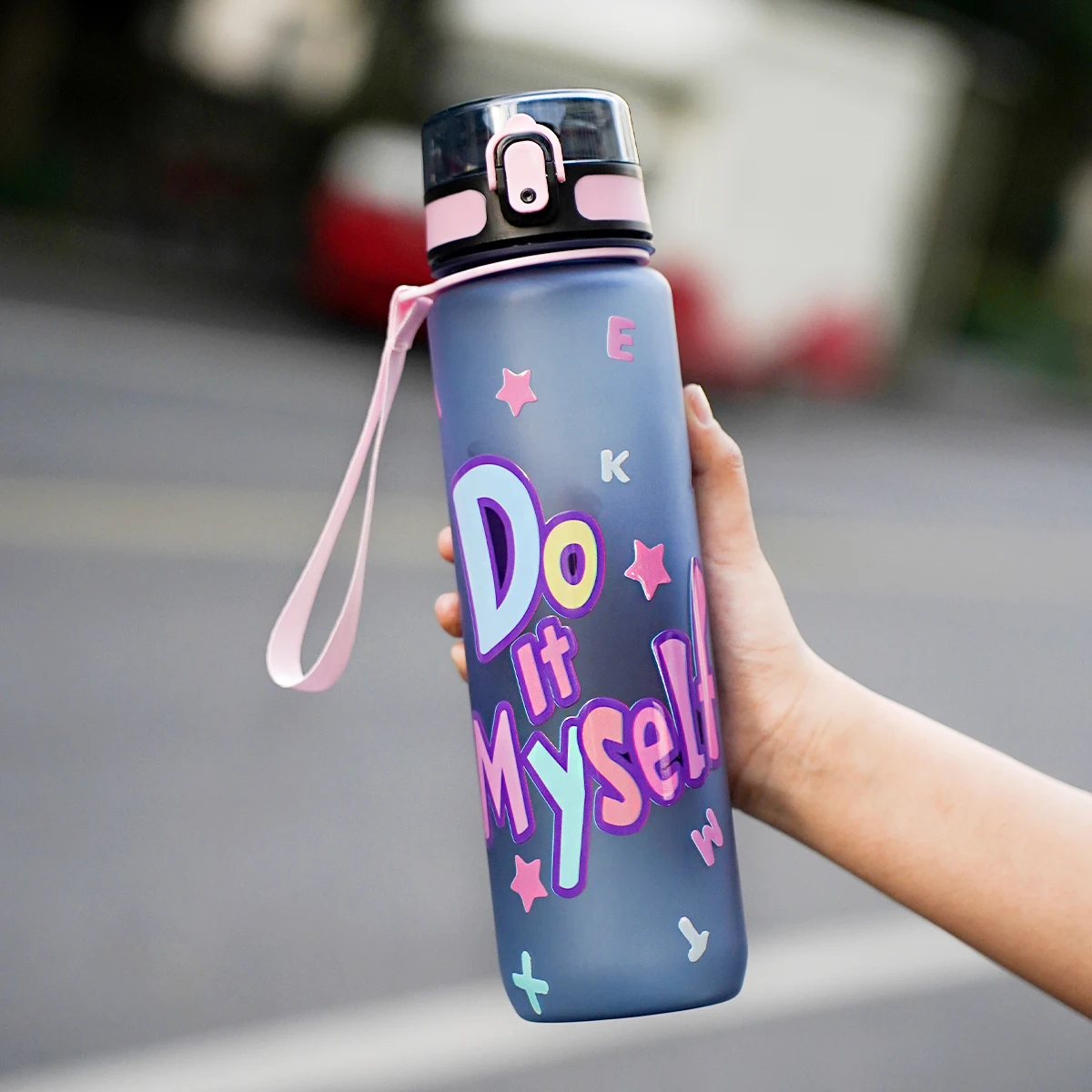 3D Printed Water Bottle Direct Drink Portable Plastic Sports Water Cup for Outdoor Camping Hiking Travel Kettle