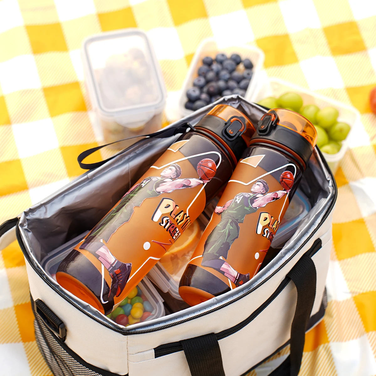 3D Printed Water Bottle Direct Drink Portable Plastic Sports Water Cup for Outdoor Camping Hiking Travel Kettle