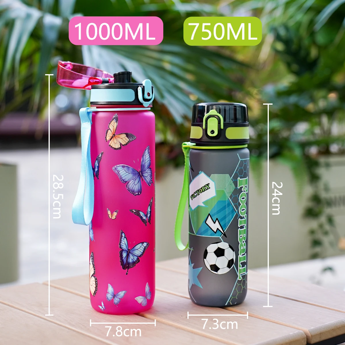 3D Printed Water Bottle Direct Drink Portable Plastic Sports Water Cup for Outdoor Camping Hiking Travel Kettle