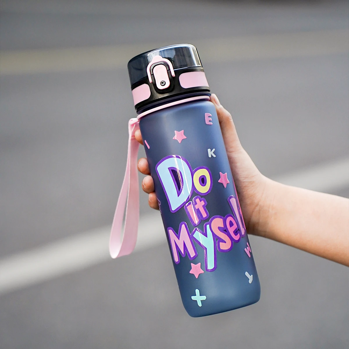 3D Printed Water Bottle Direct Drink Portable Plastic Sports Water Cup for Outdoor Camping Hiking Travel Kettle