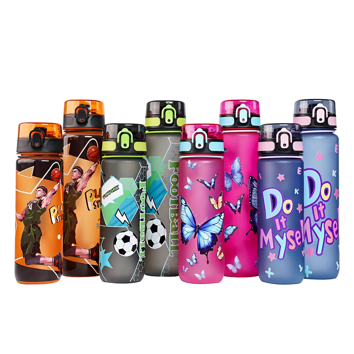 3D Printed Water Bottle Direct Drink Portable Plastic Sports Water Cup for Outdoor Camping Hiking Travel Kettle