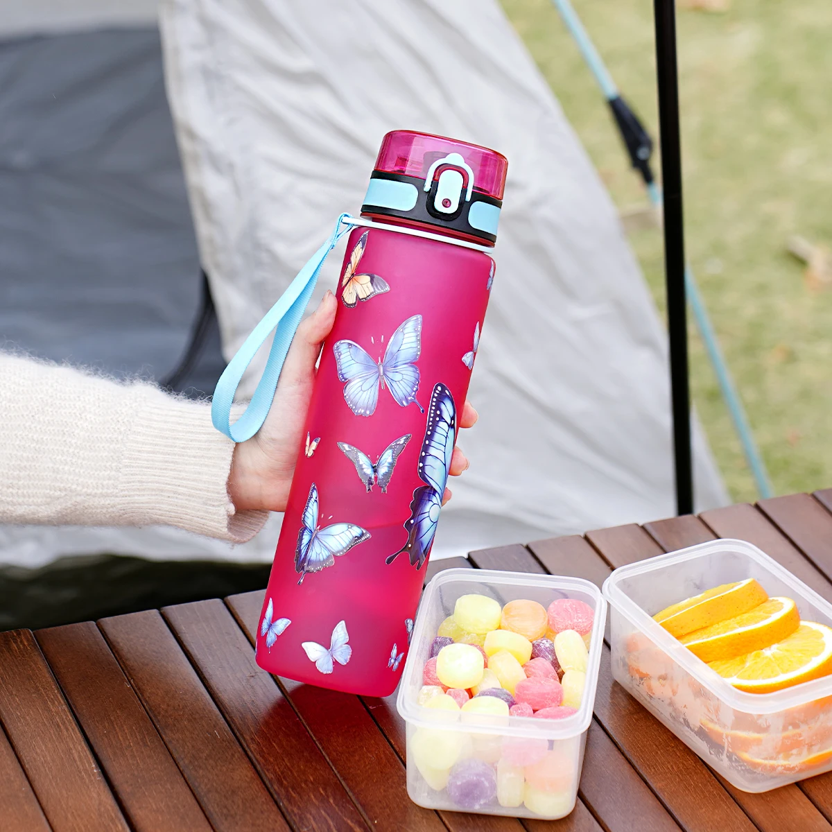 3D Printed Water Bottle Direct Drink Portable Plastic Sports Water Cup for Outdoor Camping Hiking Travel Kettle