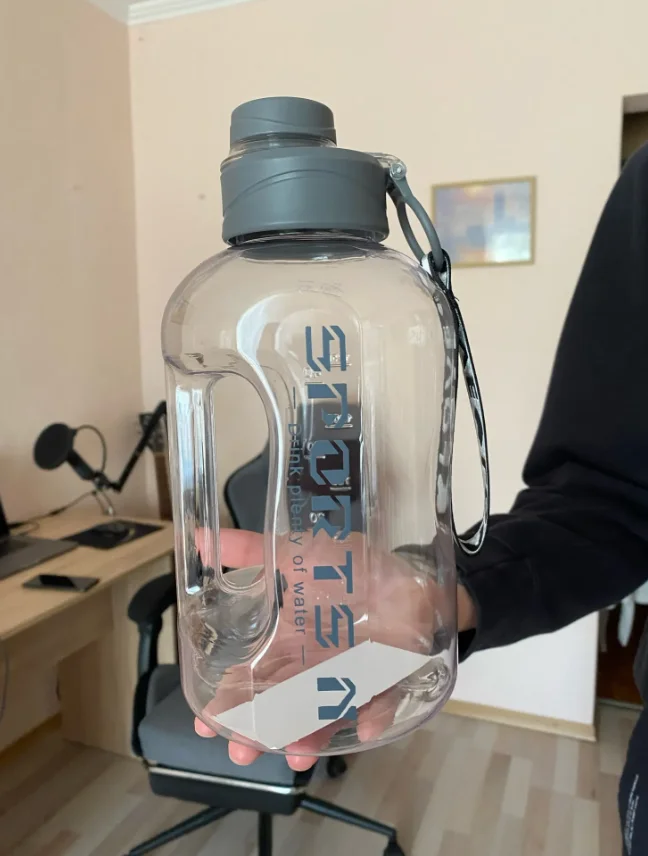 Large Capacity 2 Liter Water Bottle Sports Gym Water Kettle Camping Travel BPA Free Drinking Bottles  Portable Plastic Space Cup