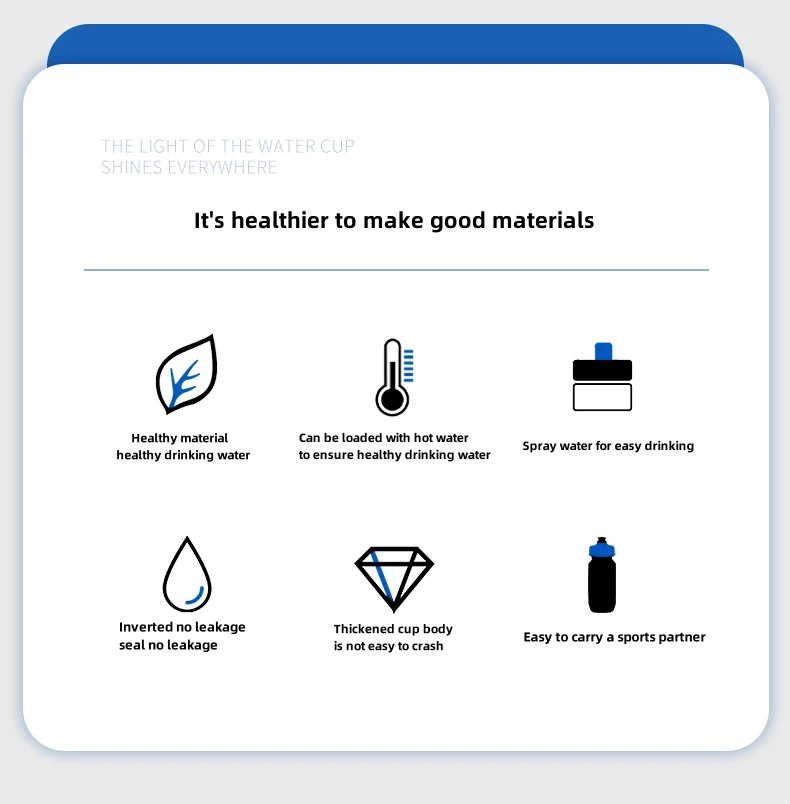 Bicycle Water Bottle PP5 Lightweight Squeeze-type Running Cycling Kettle BPA-Free Leak-Proof 610ML Mountain Road Bike Bottle