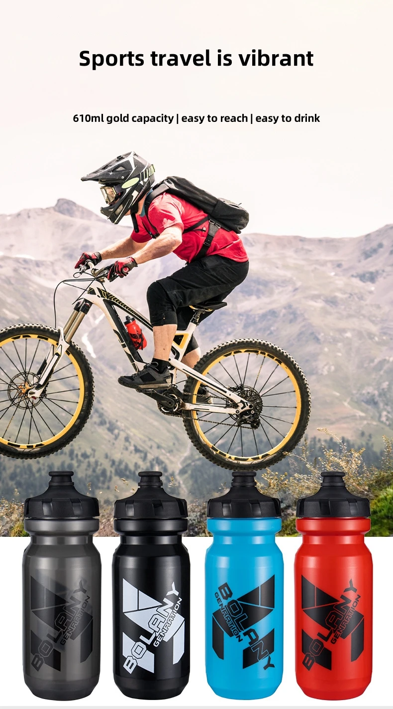 Bicycle Water Bottle PP5 Lightweight Squeeze-type Running Cycling Kettle BPA-Free Leak-Proof 610ML Mountain Road Bike Bottle