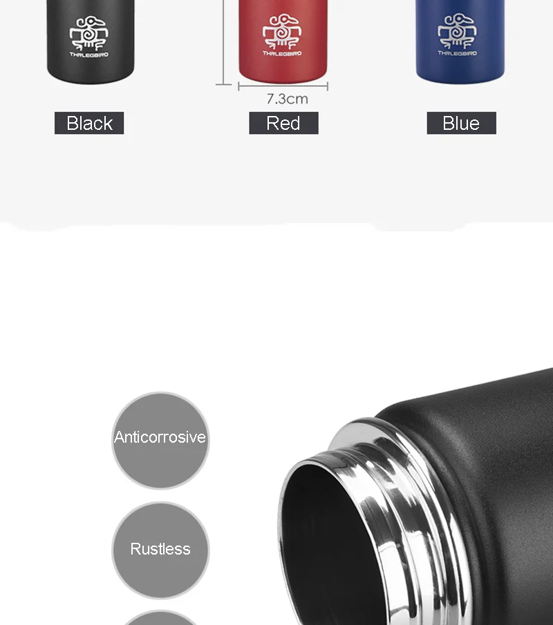 Bicycle Water Bottle 650ML Outdoor Sport Fitness Running Cycling Warm-keeping Bike Kettle Drink Bottle Stainless Steel Cup