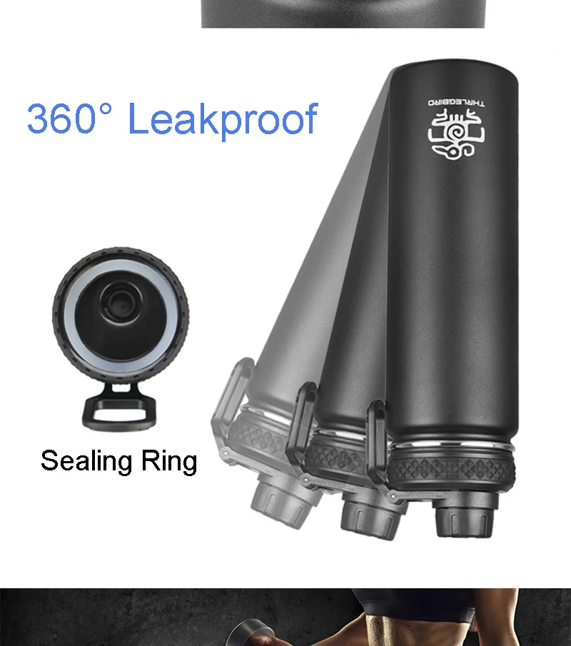 Bicycle Water Bottle 650ML Outdoor Sport Fitness Running Cycling Warm-keeping Bike Kettle Drink Bottle Stainless Steel Cup