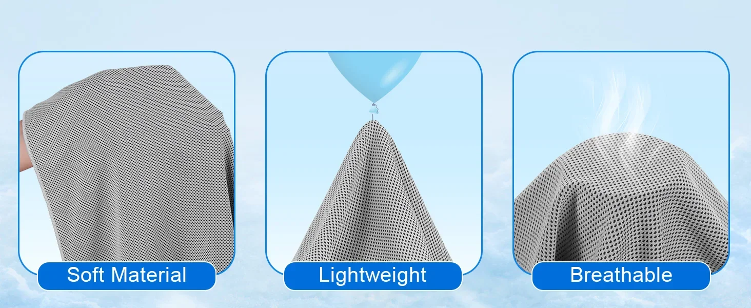 Summer Cooling Hoodie Towel Sweat-absorbent Cool Anti-UV Cycling Soft Cold Sensing Quick-drying Scarf for Fitness Hiking Fishing