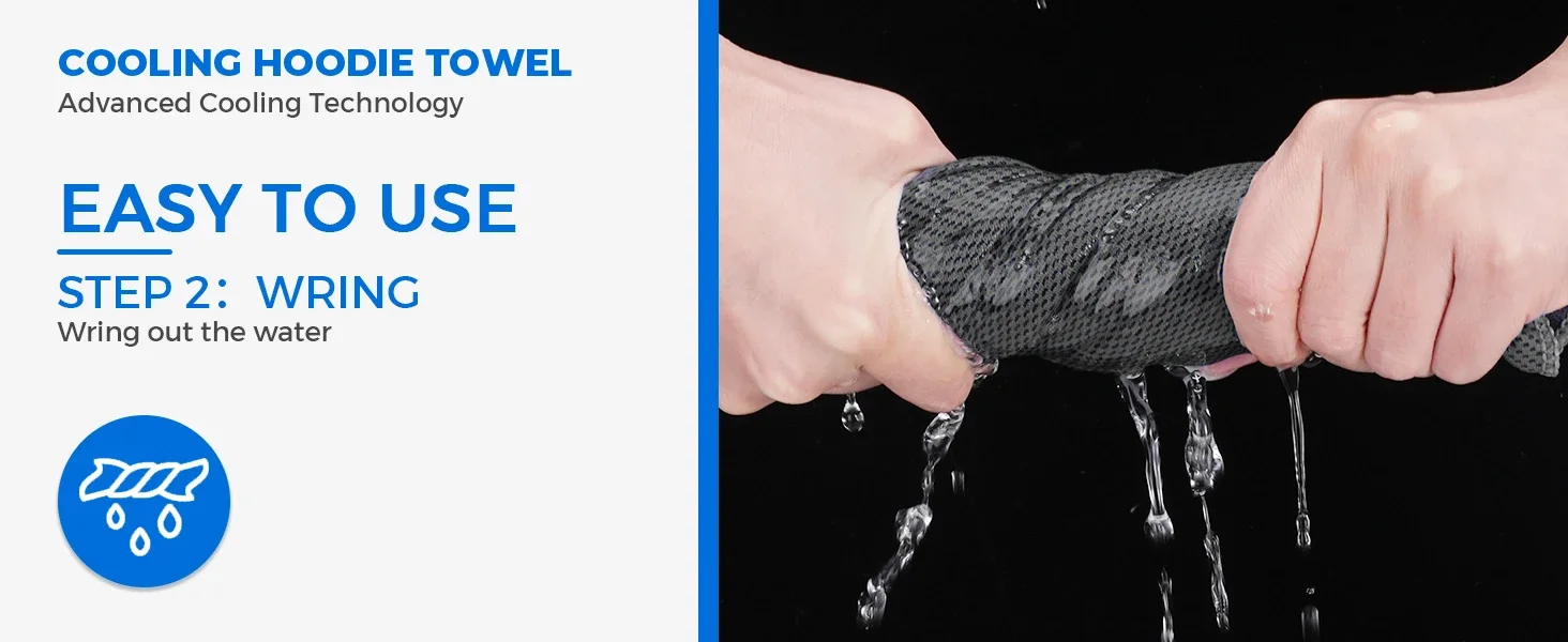 Summer Cooling Hoodie Towel Sweat-absorbent Cool Anti-UV Cycling Soft Cold Sensing Quick-drying Scarf for Fitness Hiking Fishing