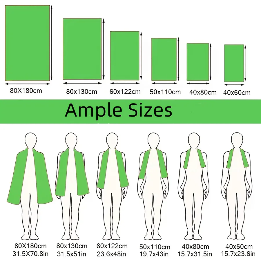 Black Portable Outdoor Sports Super Absorbent Soft Quick Drying Towel, Travel Towel for Travel, Yoga, Beach, Bath,Hiking,Fitness