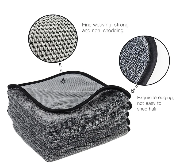 Super Absorbent Microfiber Cleaning Cloth Car Wash Towel Auto Twisted Loop Car Drying Towel