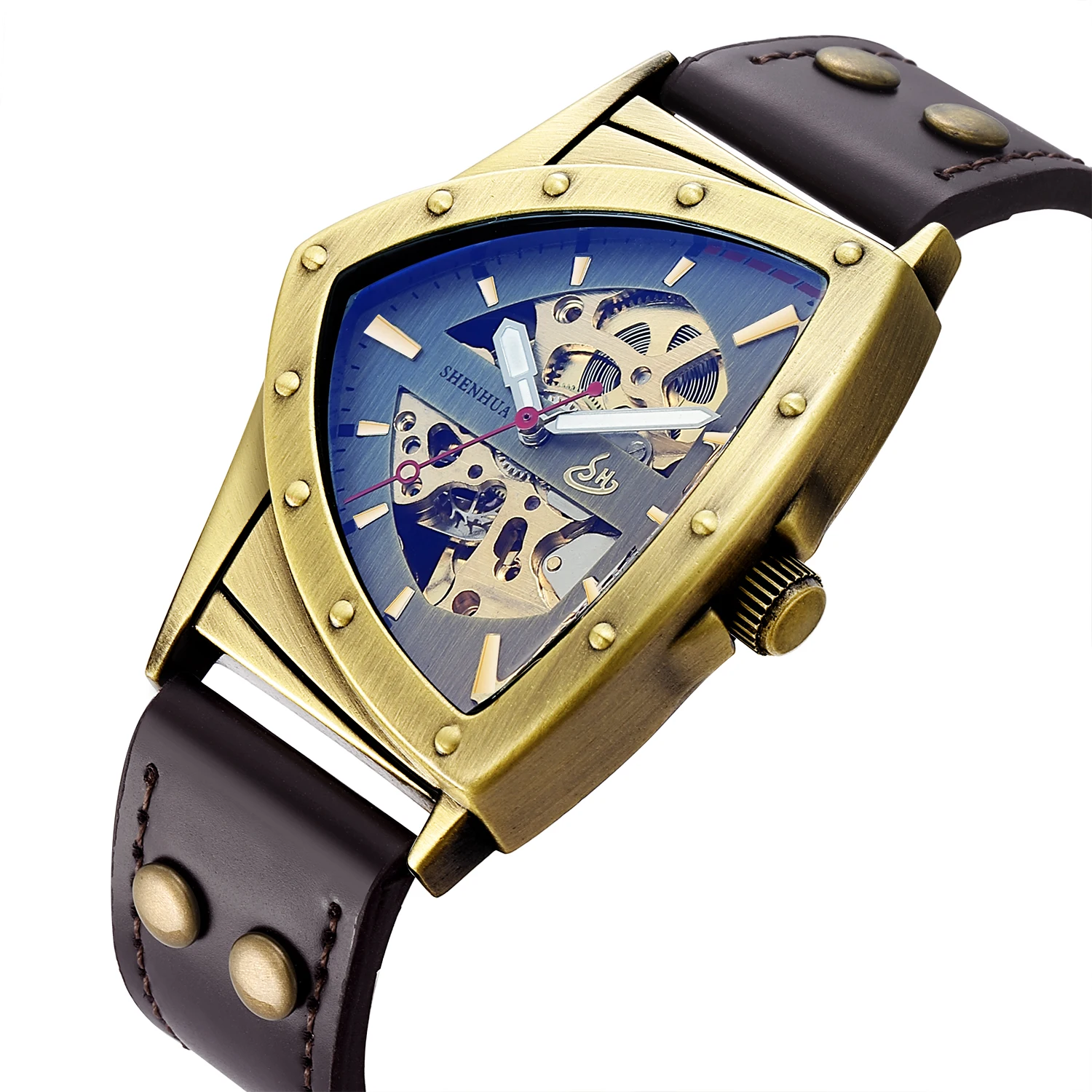 Fashionable Men's Watch Triangle Hollowed Out Luminous Fully Automatic Mechanical Movement Mechanical Watches reloj automático