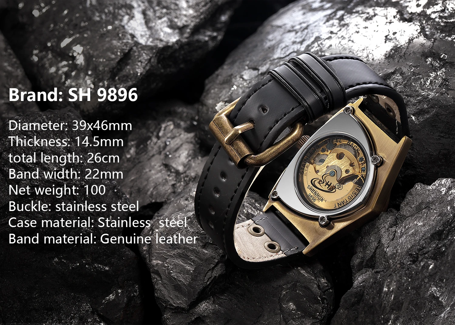 Fashionable Men's Watch Triangle Hollowed Out Luminous Fully Automatic Mechanical Movement Mechanical Watches reloj automático