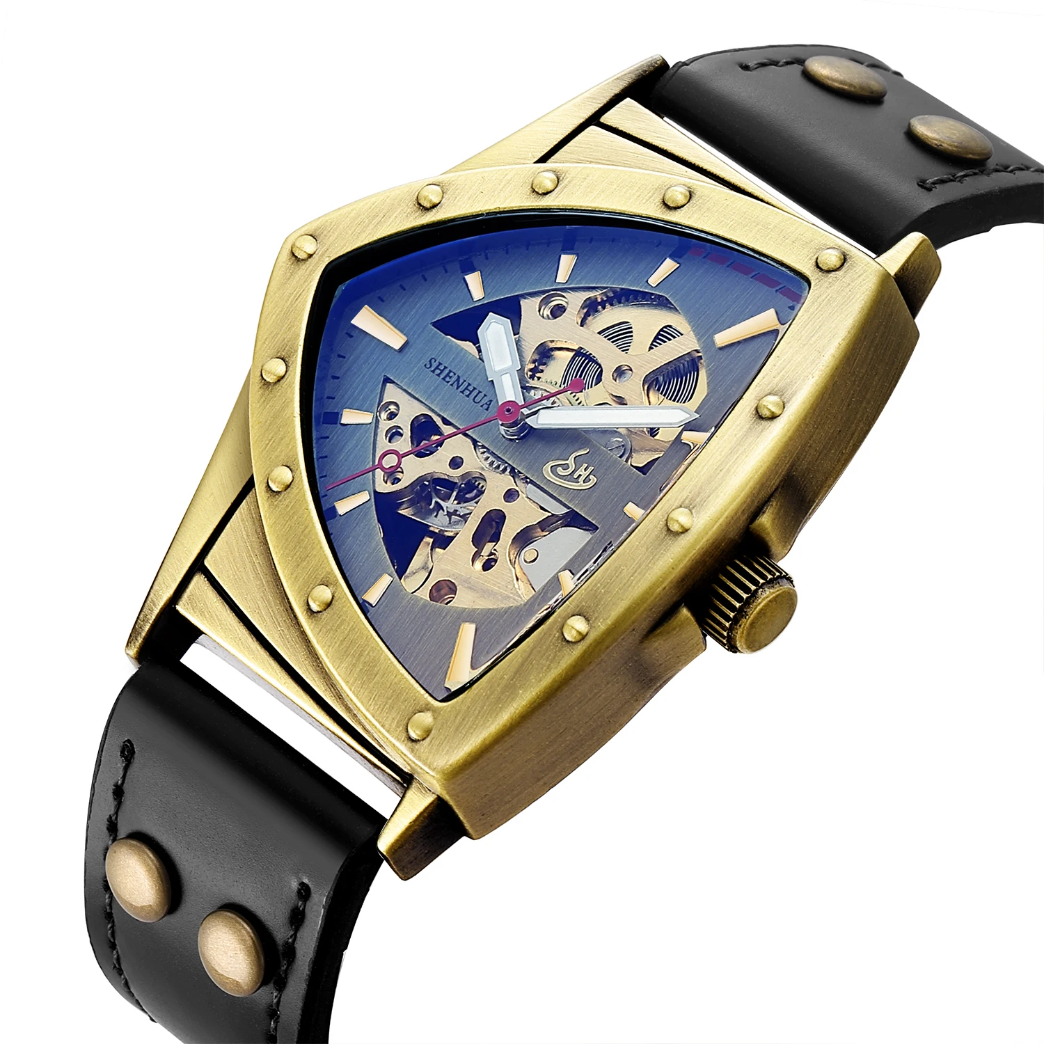Fashionable Men's Watch Triangle Hollowed Out Luminous Fully Automatic Mechanical Movement Mechanical Watches reloj automático