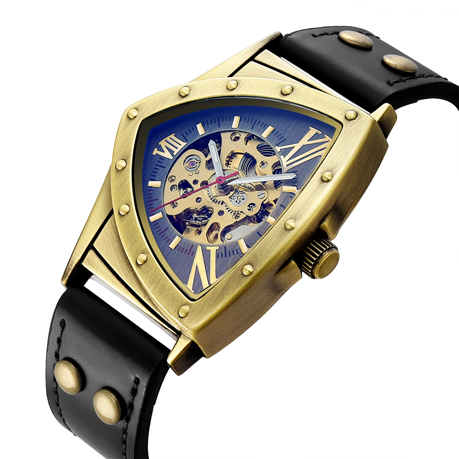 Fashionable Men's Watch Triangle Hollowed Out Luminous Fully Automatic Mechanical Movement Mechanical Watches reloj automático