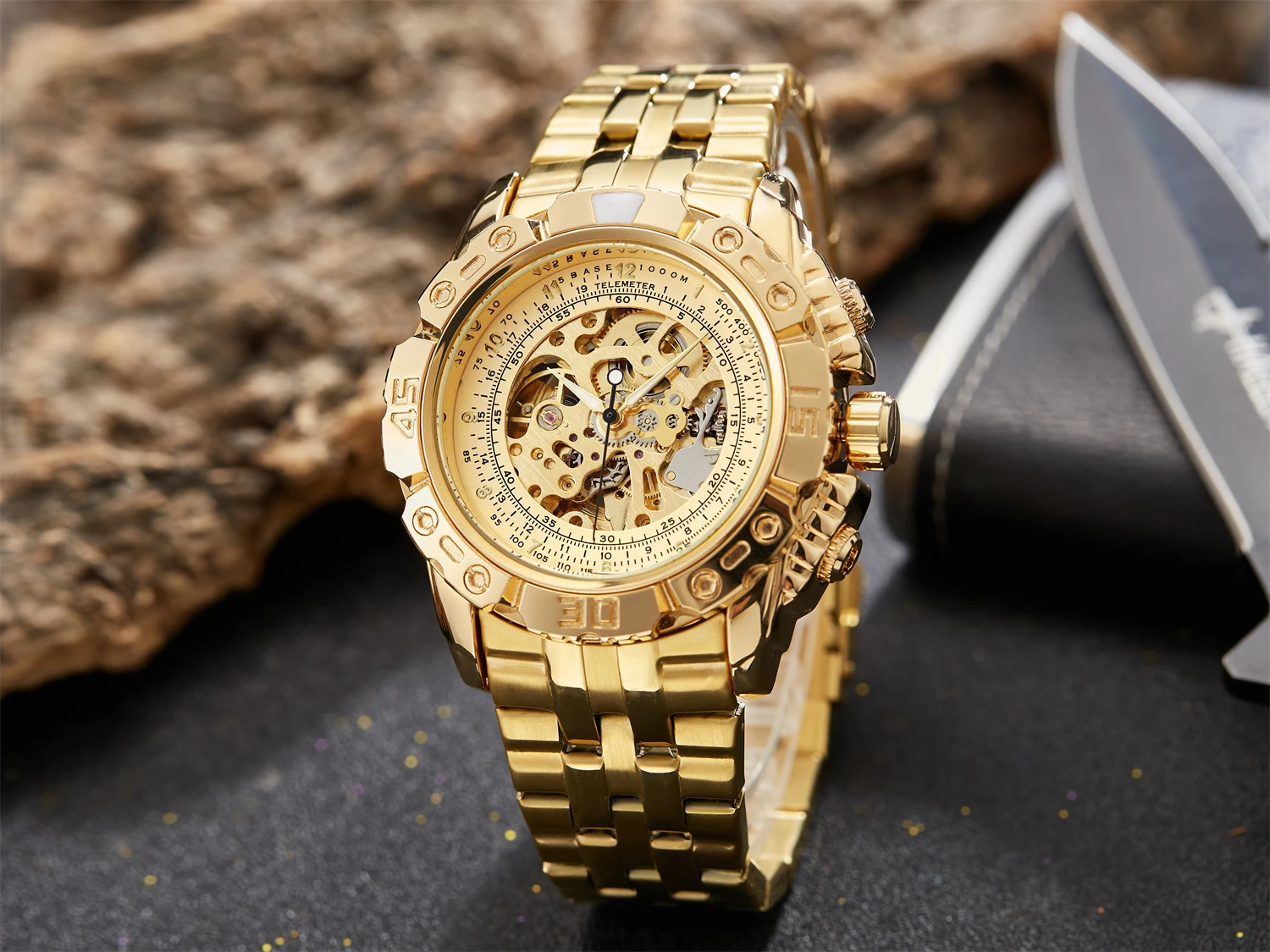 Fashionable Men's Watch Hollowed Out Luminous Tourbillon Fully Automatic Mechanical Movement Mechanical Watches reloj automático