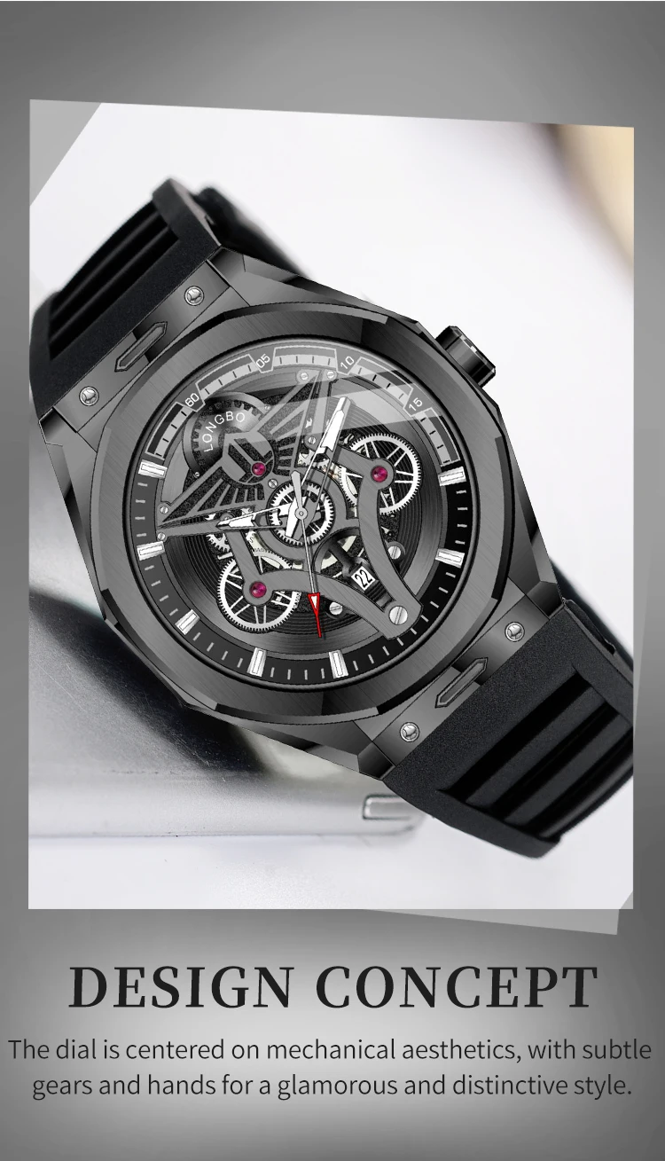 New Fashionable Trendy Men's Watche Luminous Calendar Function Silicone Strap Waterproof Men's Quartz Watch relojes para hombres