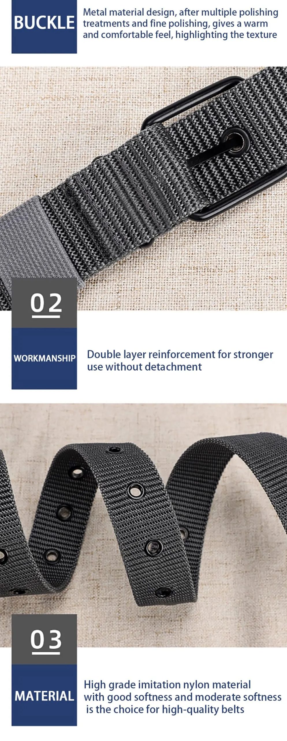 Men's Belt Porous Canvas Pin Buckle Leather Belt Outdoor Sports Belt Women's Trendy Eyelet Belt With Jeans Belt For Men Women