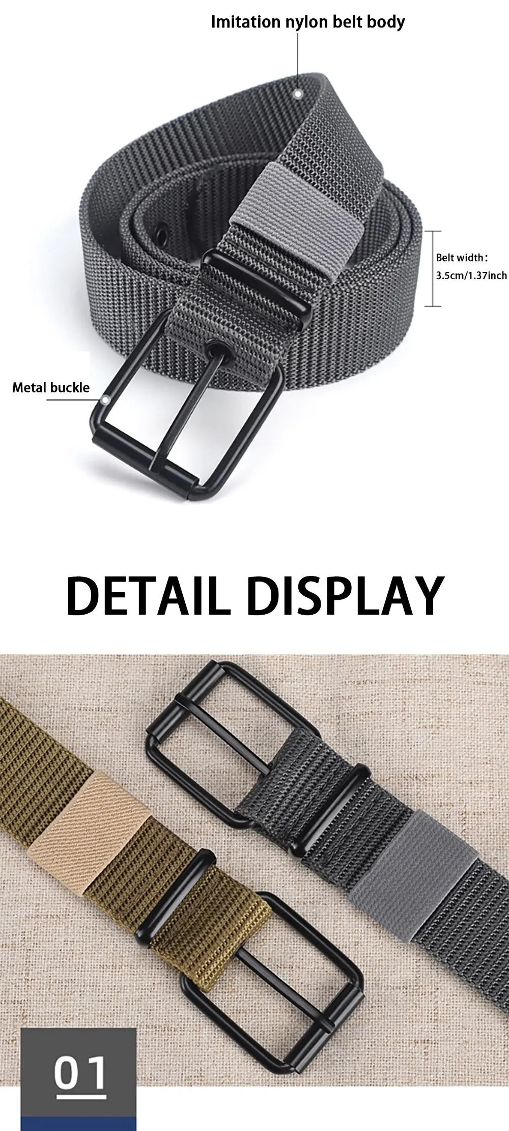 Men's Belt Porous Canvas Pin Buckle Leather Belt Outdoor Sports Belt Women's Trendy Eyelet Belt With Jeans Belt For Men Women