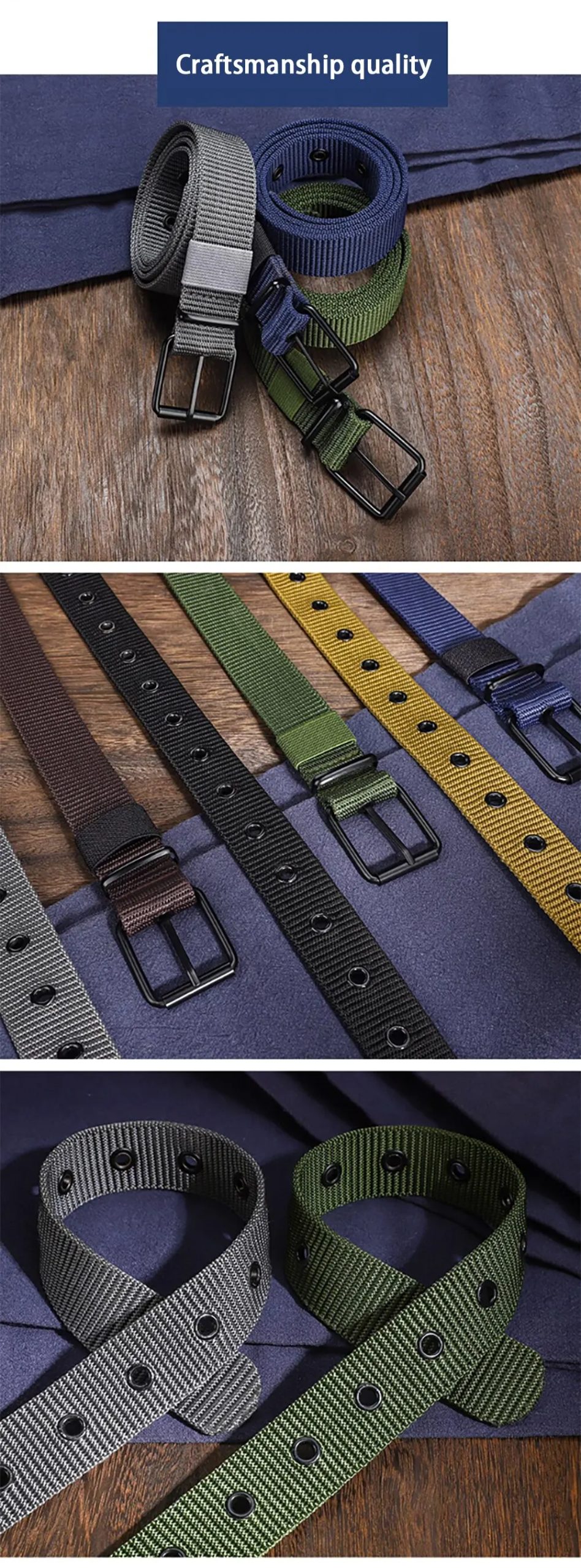 Men's Belt Porous Canvas Pin Buckle Leather Belt Outdoor Sports Belt Women's Trendy Eyelet Belt With Jeans Belt For Men Women