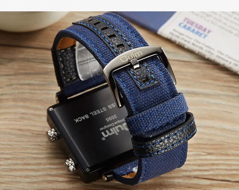 Oulm Brand New Style Unique Designer Men's Watch High Quality Fabric Leather Quartz Watch Fashion Sports Watch Relogio Masculino