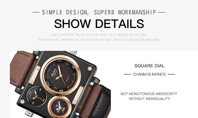 Oulm Brand New Style Unique Designer Men's Watch High Quality Fabric Leather Quartz Watch Fashion Sports Watch Relogio Masculino