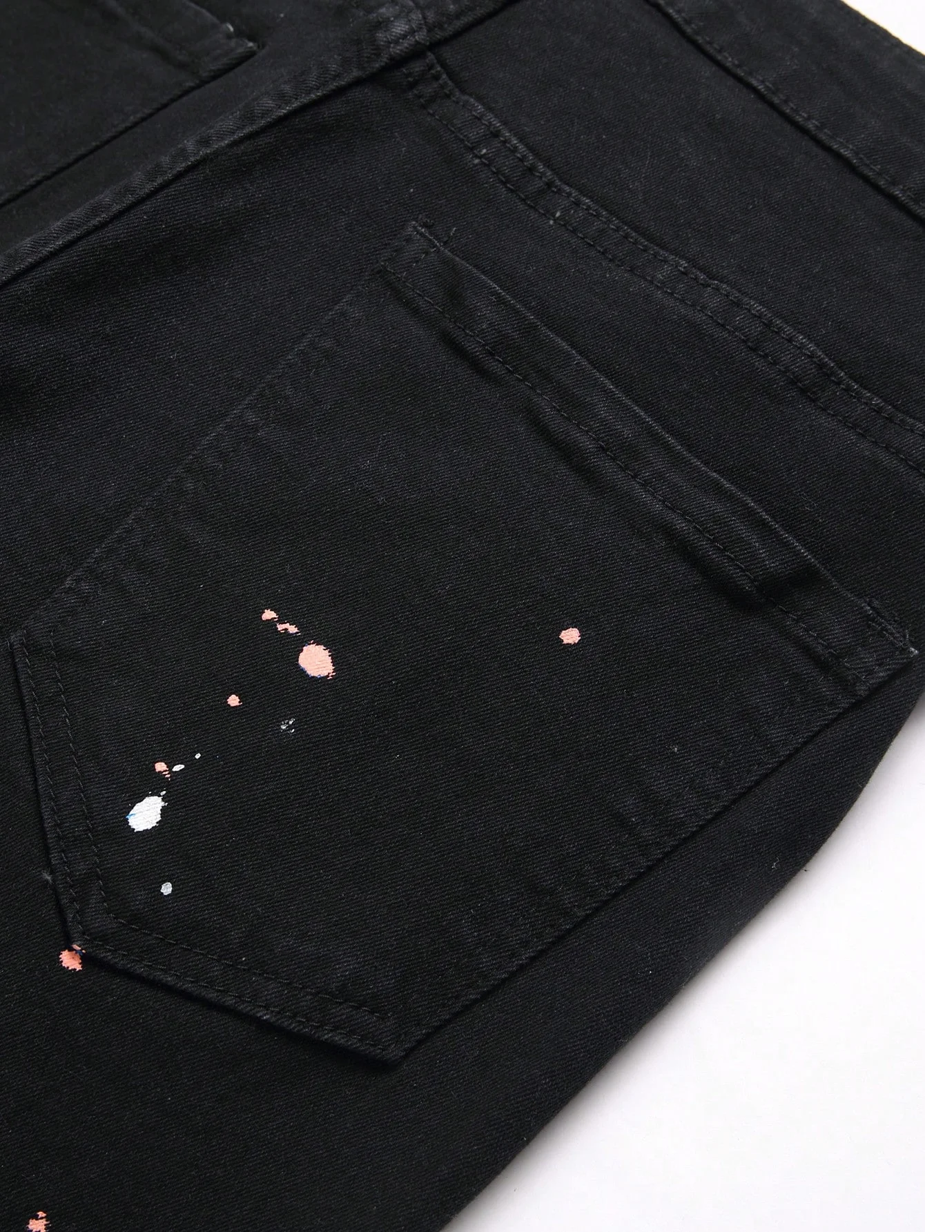 Men y2k Stretchy Skinny Denim Jeans For Men Casual pants Ripped Patchwork Hole Slim Fit Denim Hip Hop Black Straight Trousers