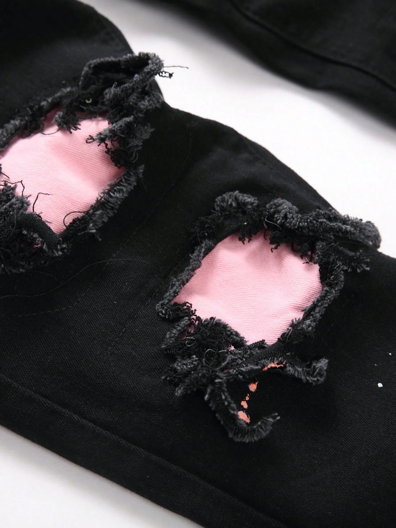 Men y2k Stretchy Skinny Denim Jeans For Men Casual pants Ripped Patchwork Hole Slim Fit Denim Hip Hop Black Straight Trousers