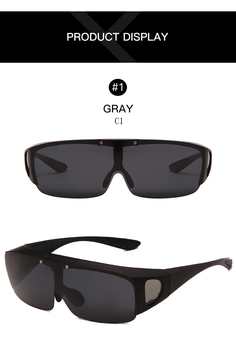 Cycling Photochromic Polarized Flip Up Sunglasses Men Outdoor UV400 Night Vision Driving Square Color Change Goggles