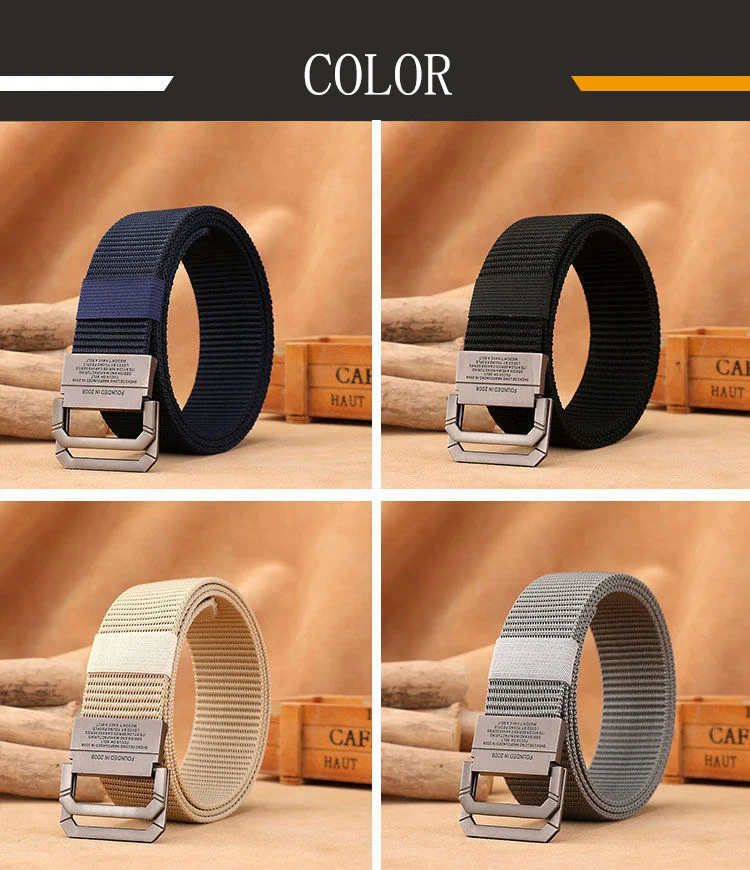 Men Belt Nylon Webbing Fabric Tactical Army Canvas Casual Fashion Luxury Designer Jeans Belt for Men Military Sports Strap HB009