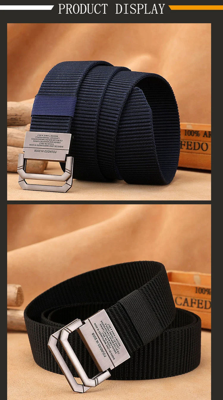 Men Belt Nylon Webbing Fabric Tactical Army Canvas Casual Fashion Luxury Designer Jeans Belt for Men Military Sports Strap HB009