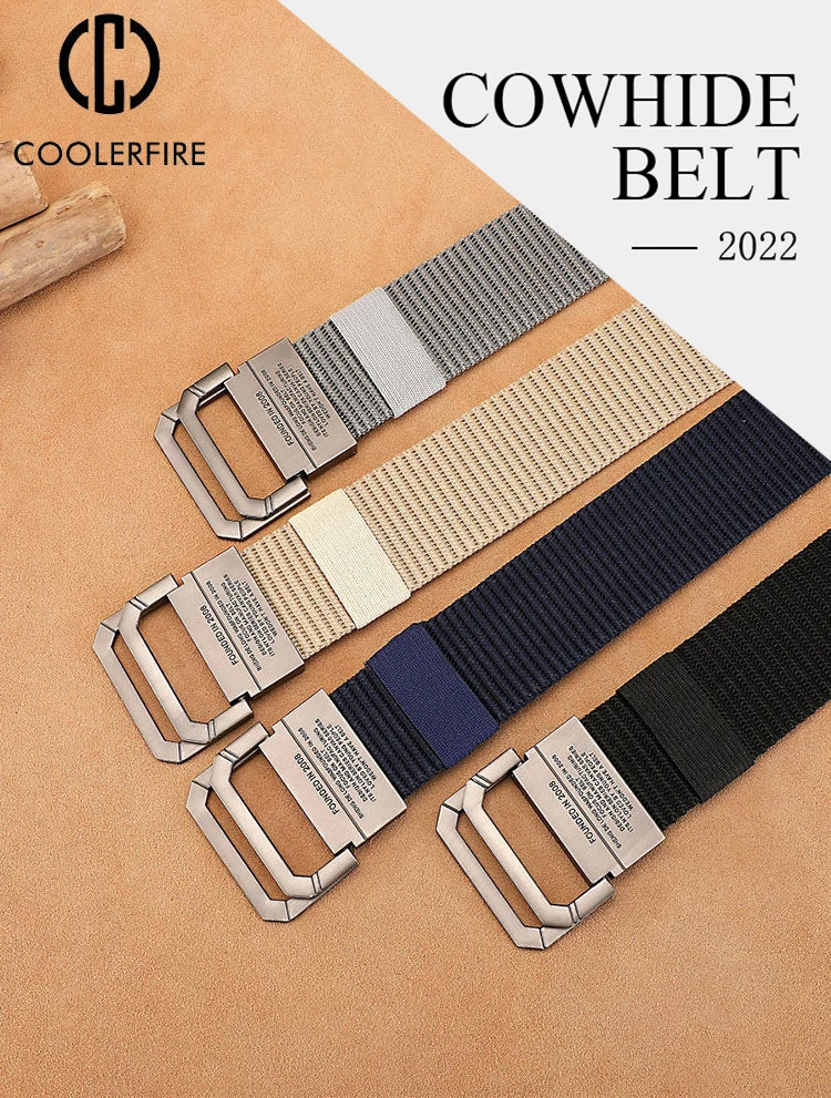 Men Belt Nylon Webbing Fabric Tactical Army Canvas Casual Fashion Luxury Designer Jeans Belt for Men Military Sports Strap HB009