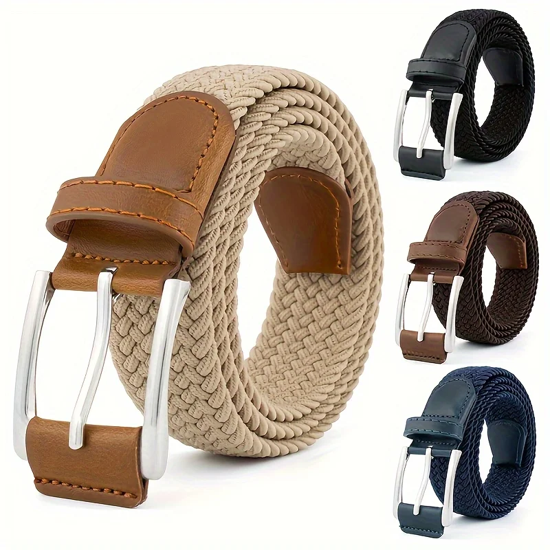 Casual Outdoor Nylon Canvas Belt - Vintage Braided Design with Zinc Alloy Buckle, Breathable Adjustable Waistband for Men Women