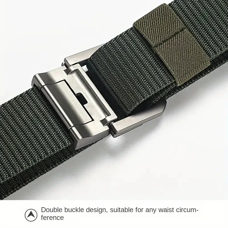Men Belts Automatic Buckle Metal Webbing Belts for Men Women Canvas Nylon High Quality Strap Casual Outdoor Sports Students