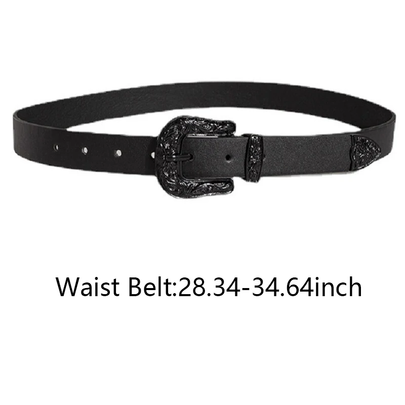 Women Belt Designer Belt Fashion Punk Cowboy Women's Trousers Belt for Jeans Belts for Lady Black Belts Waist Belts Strap ZX023