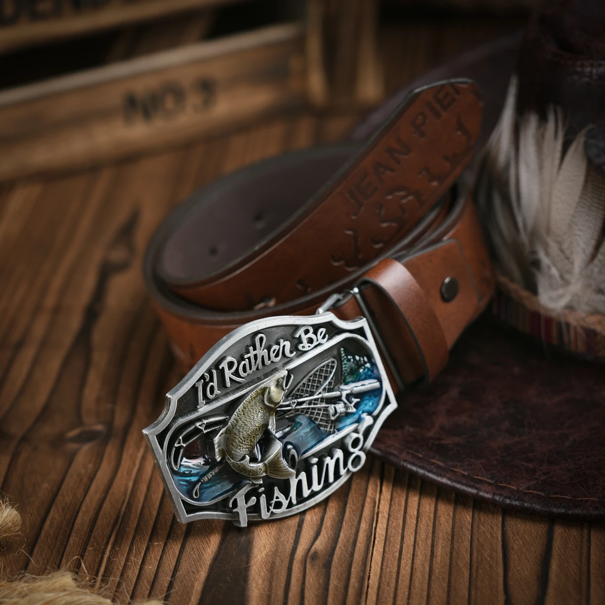 A men's western style PU belt