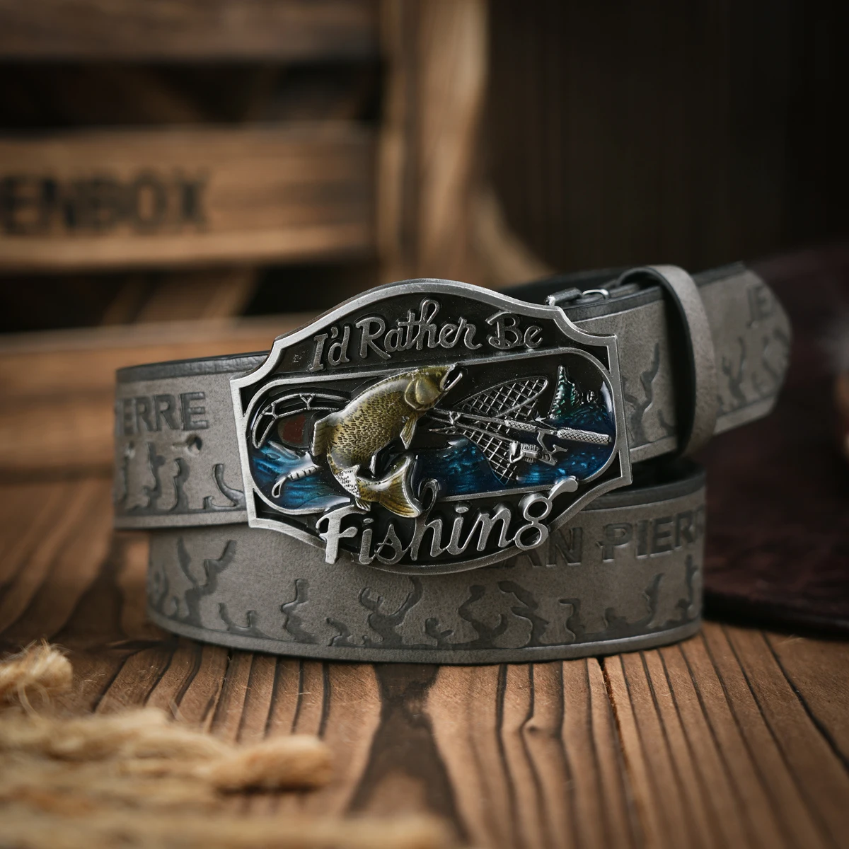 A men's western style PU belt