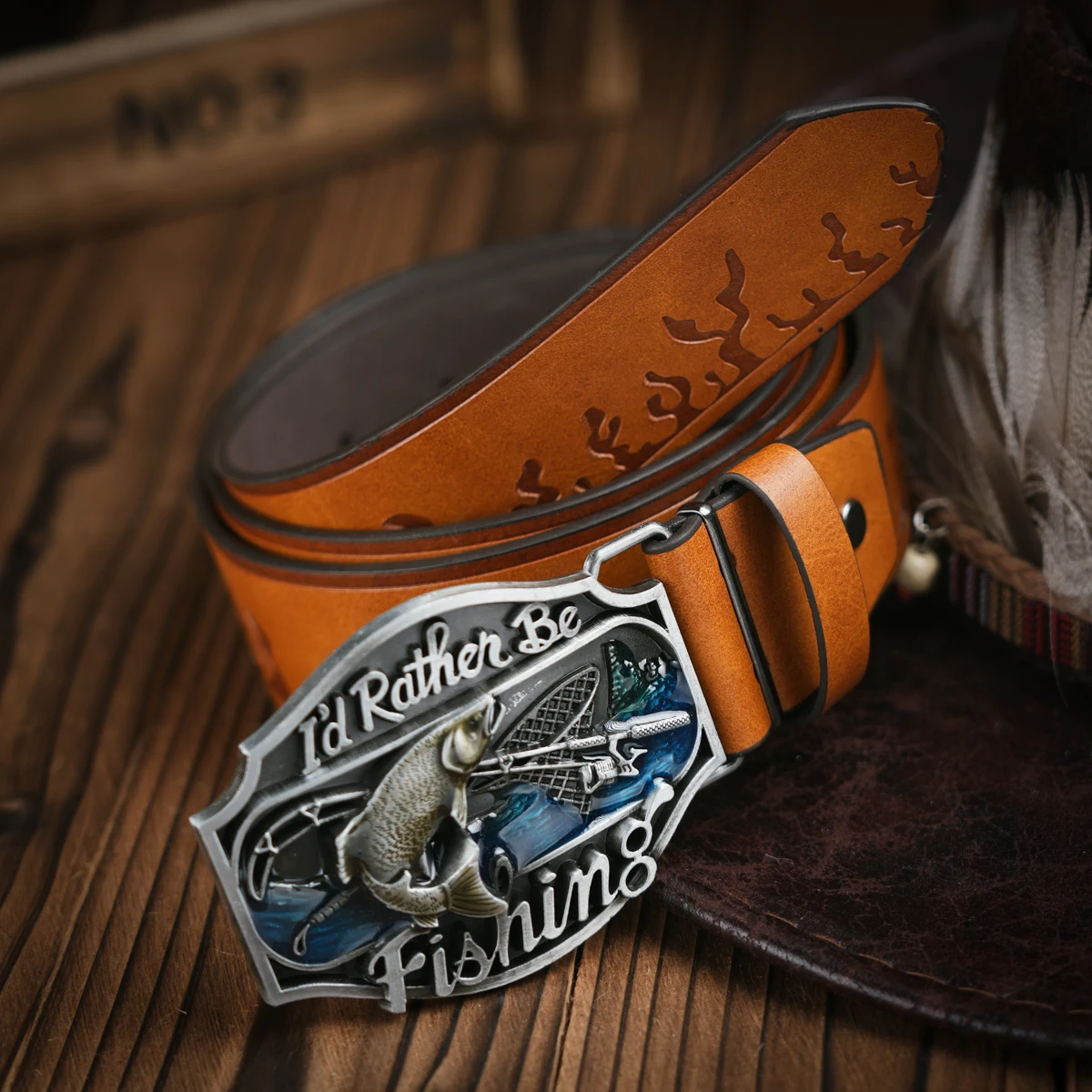 A men's western style PU belt
