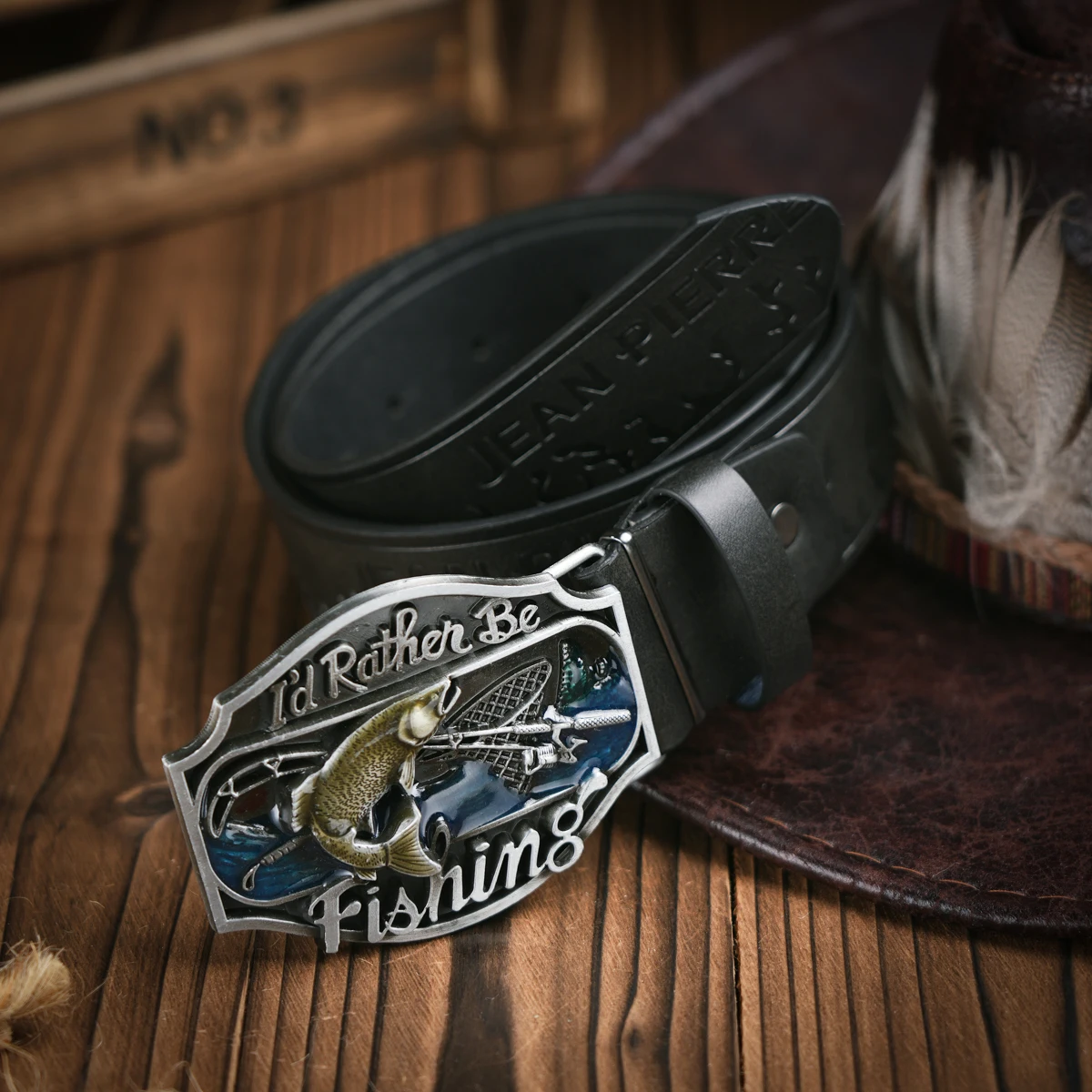 A men's western style PU belt