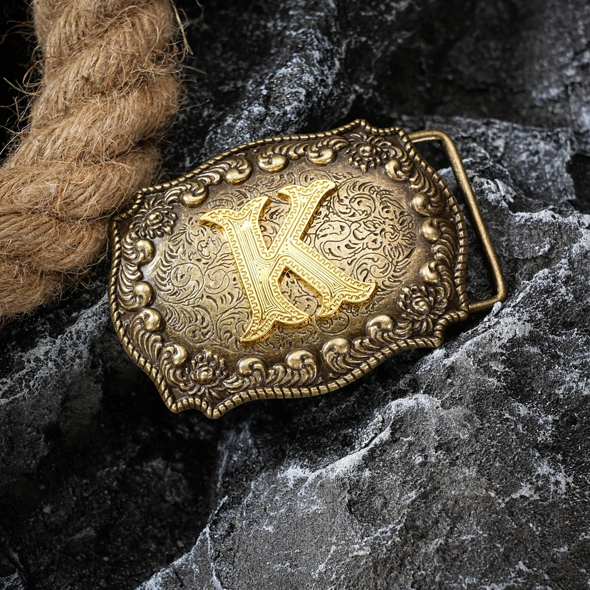 Western style letter motherboard buckle belt buckle head belt buckle head one