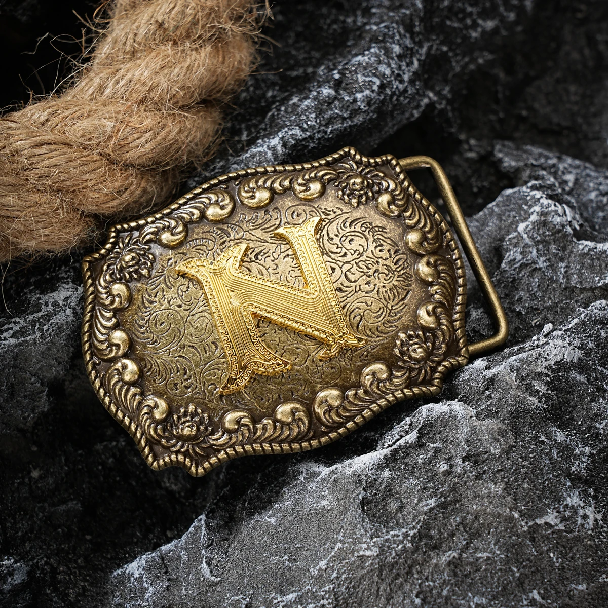 Western style letter motherboard buckle belt buckle head belt buckle head one
