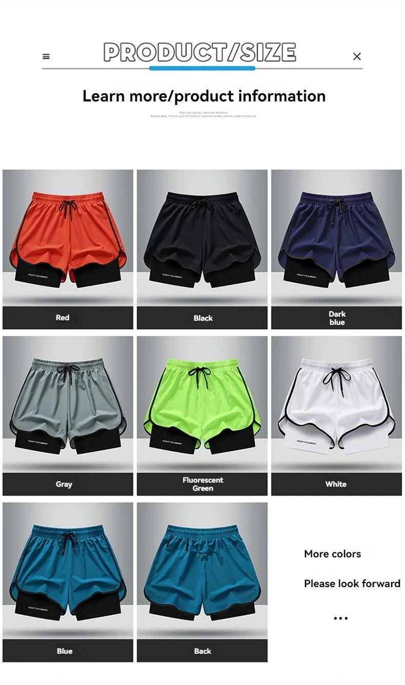 Summer New High Quality Ice Silk Shorts For Sports Quick Drying Fitness Men's Three Piece Running Basketball Shorts