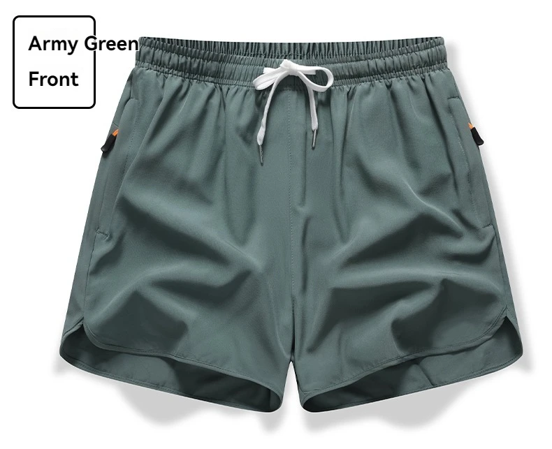 New Men's Sports Casual 3/4 Shorts With Ice Silk Lightweight Sweat-absorbing Outdoor Quick Drying Running Fitness Loose Pants