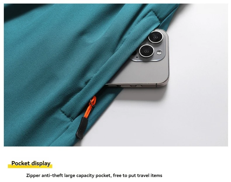 New Men's Sports Casual 3/4 Shorts With Ice Silk Lightweight Sweat-absorbing Outdoor Quick Drying Running Fitness Loose Pants